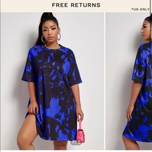 COPY - Shein blue print maxi dress